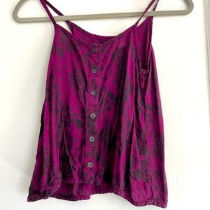 Divided By H&M purple floral tank top
